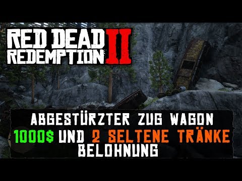 Red Dead Redemption 2 - Abgestürzter Zug Wagon - 1000$ + 2 Seltene Tränke Belohnung - Fundort/Guide
