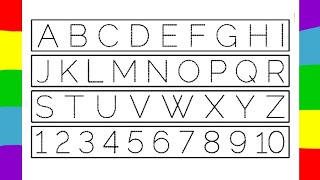 Alphabet tracing| Number tracing and colouring| abc, abcd, tracing, Alphabet|