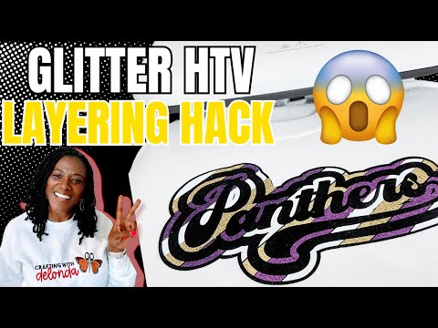 DIY Layered Glitter HTV with Cricut | Clean Finish Every Time