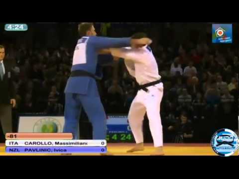 European Judo Open Men Glasgow 2013 Bronze -81kg CAROLLO (ITA) - PAVLINIC Ivica (NZL)
