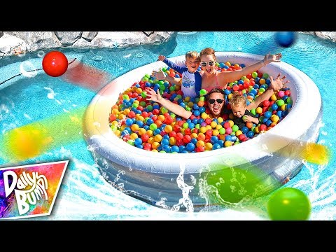 HUGE FLOATING BALL PIT SWIMMING POOL PARTY! 💦 Video