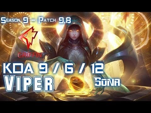 GRF Viper SONA + Lehends TARIC vs VARUS ADC - Patch 9.8 KR Ranked