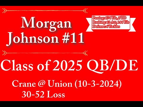 Morgan Johnson #11 vs Crane | Highlights | 10-03-2024
