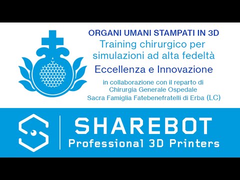 Organi umani stampati in 3D - Sharebot Case Study - Training Chirurgico ad alta fedeltà
