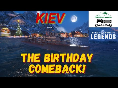 Let's Play Kiev | World of Warships: Legends PS4 XBOX PS5 | 107K & 2 Kills in the Birthday Comeback!