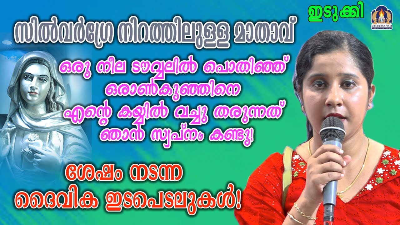സിൽവർഗ്രേ നിറത്തിലുള്ള മാതാവ് ഒരു നീല ടൗവ്വലിൽ പൊതിഞ്ഞ് ഒരാൺകുഞ്ഞിനെ എന്റെ കയ്യിൽ വച്ചു