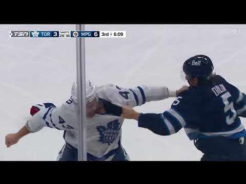 NHL Fight - Maple Leafs @ Jets - Clifford vs Dillon - 05/12/2021