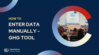 How to manual data entry - GHG Tool