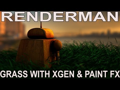 Renderman 20 Grass with xGen and Paint FX Tutorial