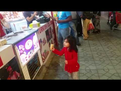My daughter Hooria Ali ice cream