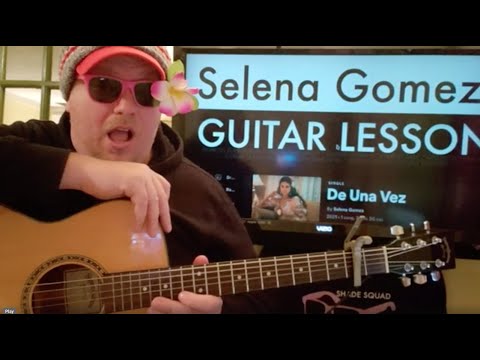 How To Play De Una Vez Guitar Selena Gomez // easy guitar tutorial beginner lesson chords
