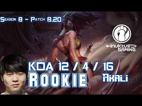 IG Rookie AKALI vs LISSANDRA Mid - Patch 8.20 KR Ranked