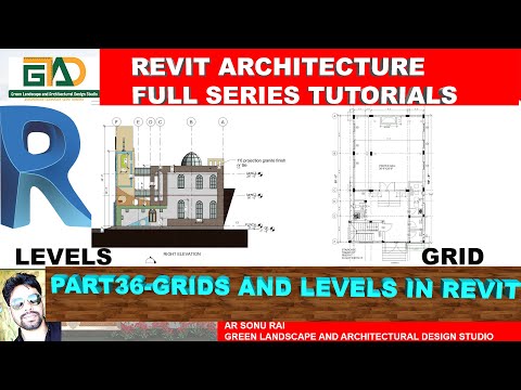 PART 36-GRIDS AND LEVELS IN REVIT #revittutorials #levelsinrevit #gridsinrevit