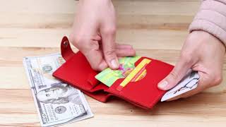 Портмоне вертикально жіноче шкіряне з монетницею SHVIGEL 16219 червоний