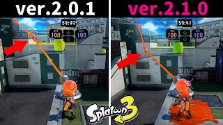 【イカニンジャ弱体化?】更新データver.2.1.0の内容を比較してみた【スプラトゥーン3 】