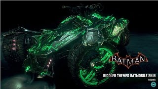 Batman: Arkham Knight - Riddler Themed Batmobile Free Roam Gameplay
