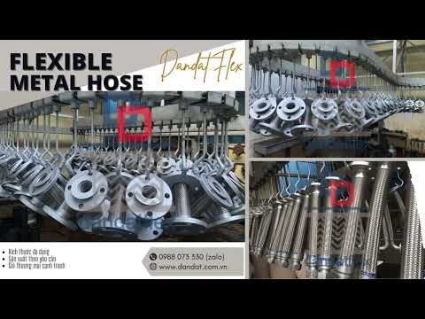 Khop Noi Mem Inox, Ống mềm kim loại SUS316 vòng ngoài thép 304SS, Ống mềm dẫn hơi nóng, Ống mềm inox