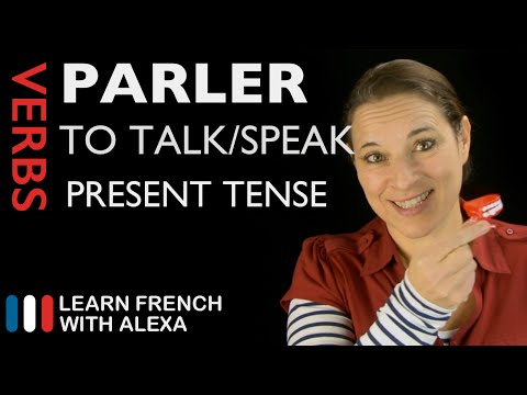 Parler (to talk/speak) - Present Tense (French verbs conjugated by Learn French With Alexa)