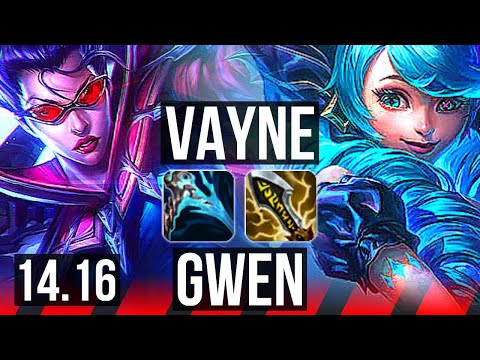 VAYNE vs GWEN (TOP) | 9/2/4, 500+ games, Dominating | EUW Master | 14.16