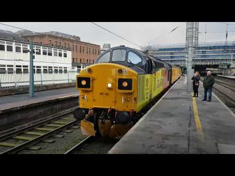 (HD) Colas Rail 37099+37175 at Carlisle on 1Q74 15/2/2017