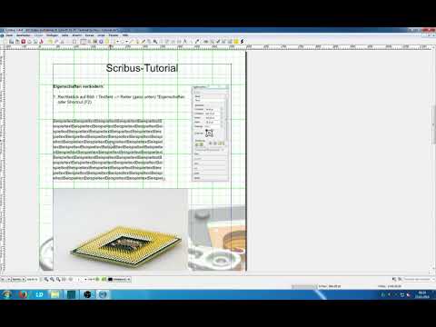 SCRIBUS - Datei öffnen, Bilder und Texte anordnen, Eigenschaften - Thema PC