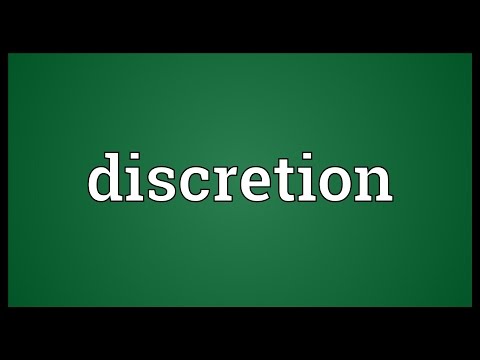 Discretion Meaning