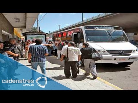 Asaltante de transporte público es baleado por un pasajero
