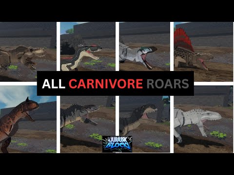 All Carnivore Roars in Jurassic Blocky **EPIC**