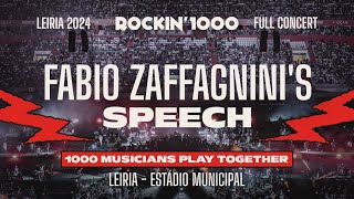 Fabio Zaffagnini's speech, Rockin'1000 Founder at Rockin'1000 Leiria