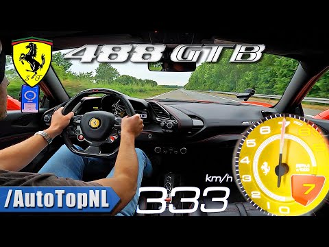 Thumbnail for Ferrari 488 GTB *333KM/H* LAUNCH CONTROL & TOP SPEED on AUTOBAHN [NO SPEED LIMIT] by AutoTopNL by Ferrari 488