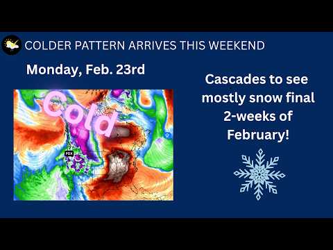 Colder Pattern, Cascade Snow Expected!