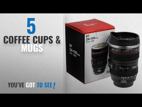 Top 10 Coffee Cups & Mugs [2018]: Flintstop Plastic Camera Lens Shaped Coffee Mug With Lid, 350ml