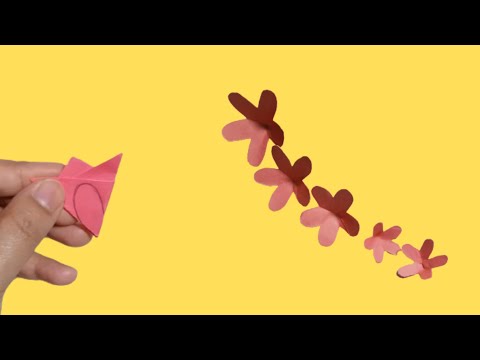 Make Paper Flower Very Easy | 4 Petal Paper Flower Making Idea | DIY