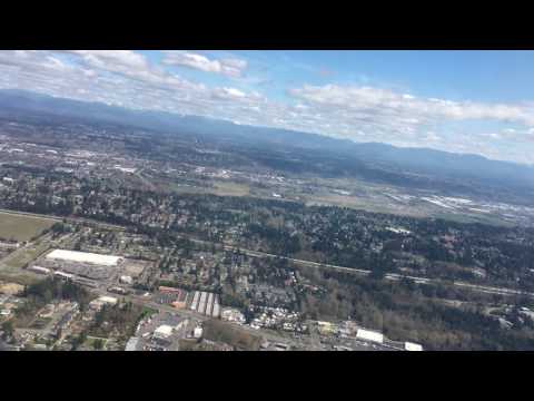 Final Approach to SEATAC Airport (SEA) Seattle DL Delta Airlines
