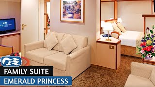 Emerald Princess | Family Suite | Full Walkthrough Tour & Review | 4K