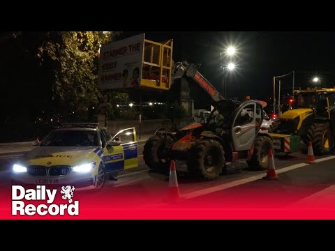 Met Police stop banned tractors from heading to farmers' Budget day protest at Westminster