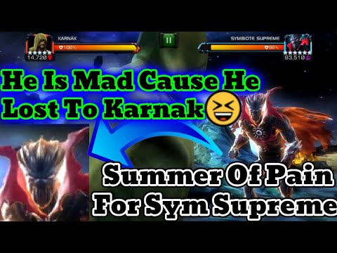 Karnak Humiliates Summer Of Pain Symbiote Supreme #mercenary | Marvel Contest Of Champions