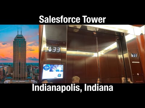 Montgomery/Otis Traction Elevators/Lifts (Mid-Rise Ones) - Salesforce Tower - Indianapolis, Indiana