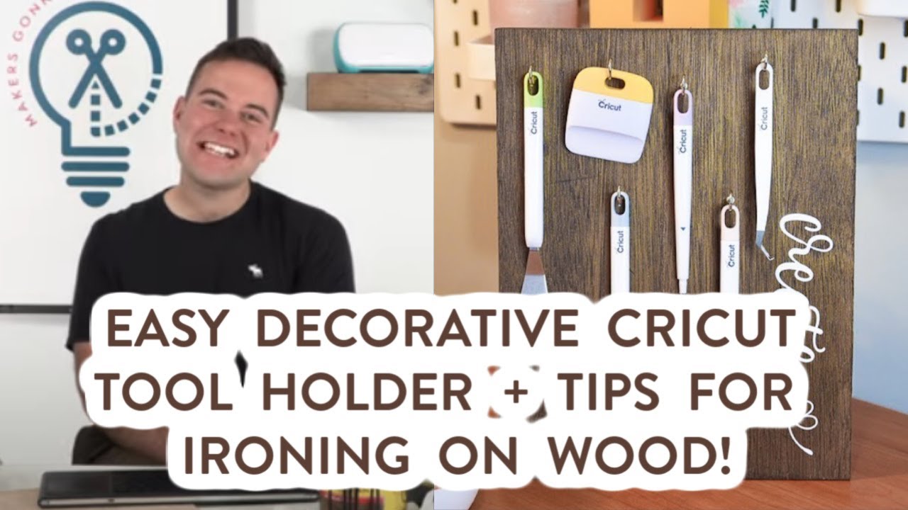 Easy Decorative Cricut Tool Holder + Tips For Ironing On Wood!
