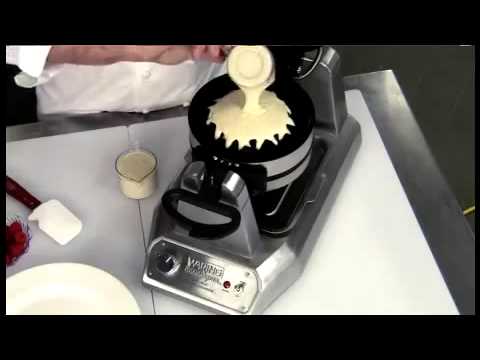 video 1, Gaufrier simple ouverture 90° moule rond