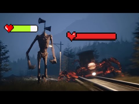 Siren Head Vs Choo Choo Charles In Real Life - Epic Fight Reaction