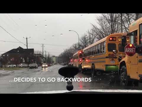 School bus driver danger incident I Bus stop