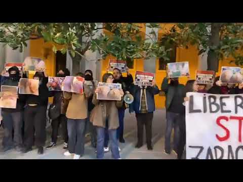 Manifestacion por la libertad de los presos antifascistas de Zaragoza