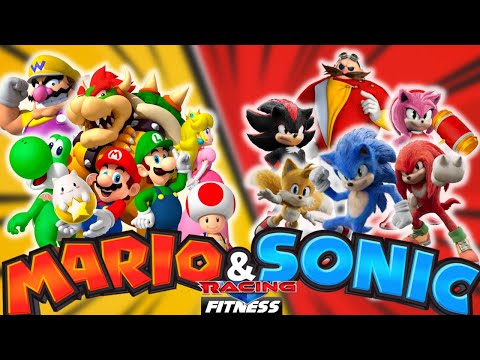 MARIO TEAM 🔴 VS 🔵​ SONIC TEAM FITNESS RACE | Brain Break