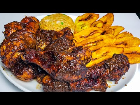 The Ultimate Jamaican Jerk Chicken and Fried Plantains Recipe | Homemade Jerk Marinade