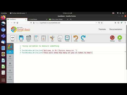Small Basic Lesson 4 Variables And Measuring