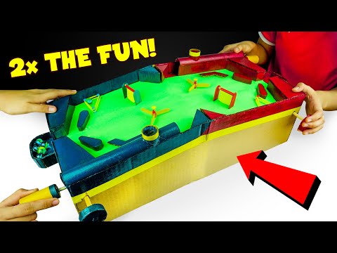 AMAZING PINBALL GAME FROM CARDBOARD | HOW TO MAKE MULTI-PLAYER ARCADE CREATION