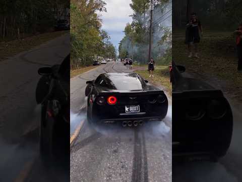 Corvette C6 Aggressive Sound+Burnout 🔥#corvette #burnout