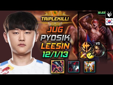 Pyosik Jungle Lee Sin Build Goredrinker Conqueror - Lee Sin Jungle vs Nidalee - LOL KR 12.23