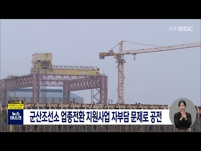 조선소 협력업체 예산지원 자부담 문제로 중단